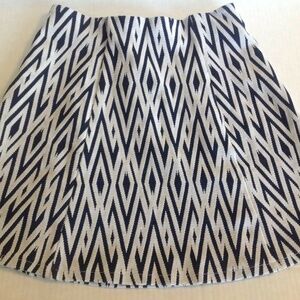 Zara Trafaluc  Skirt Navy & White Tribal Print